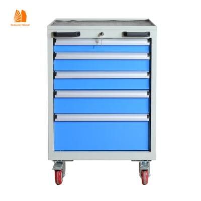 Five Drawers Steel Tool Cart Storage Cabinet