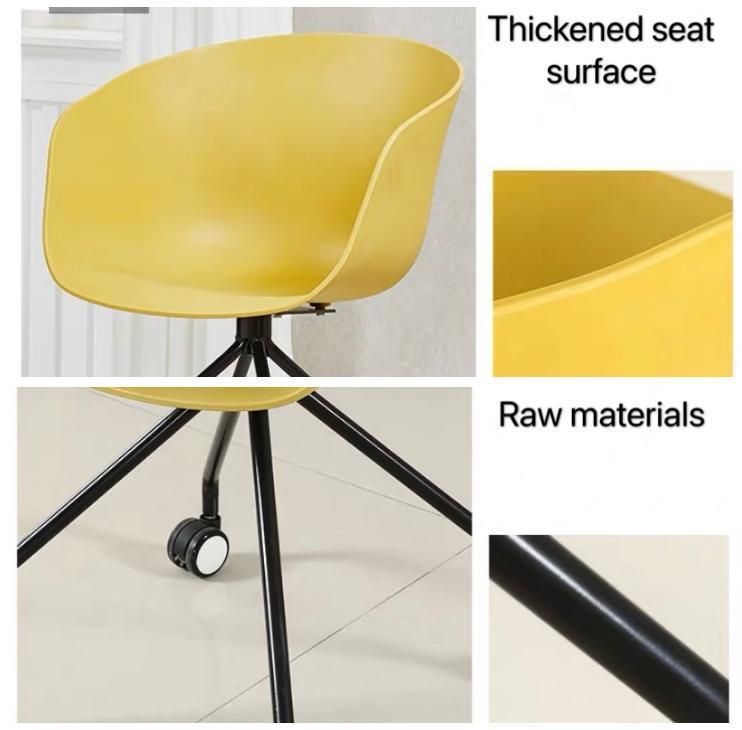 Factory Upholstered Fabric Seat Rolling Swivel Office Furniture Chair