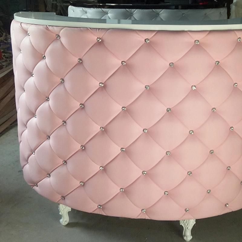 Hl-029 2021 Top Quality Mix Color Salon Reception Table Consult Table for Sale Cashier Desk Check-out Counter Checkstand