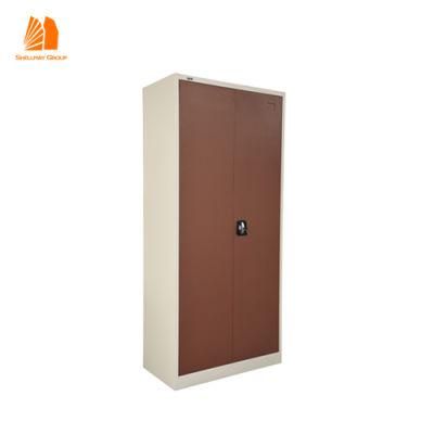 Customized Knock Down Double Door Steel Wardrobe with Locker