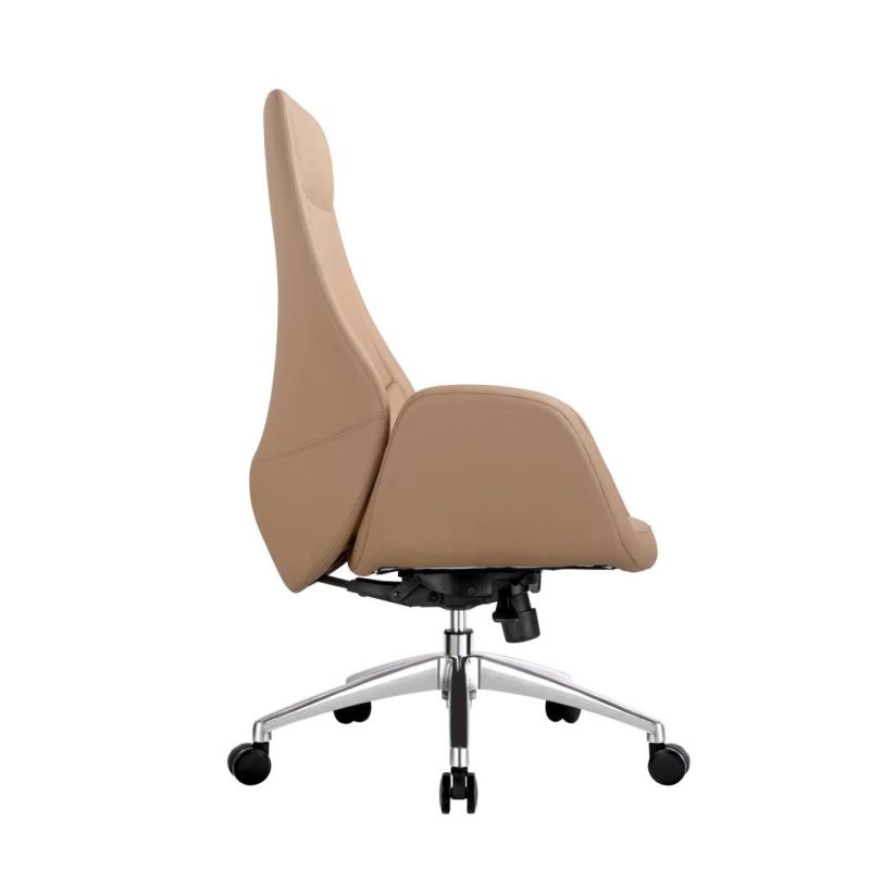 Adjustable Ergonomic Half Leather Manager Boss Tilting Swivel Home Office Executive Office Chair