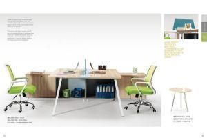 Two Seats Steel &amp; Wood Modern Office Desk with Deputy Cabinet Office Partition Zfw-1628A