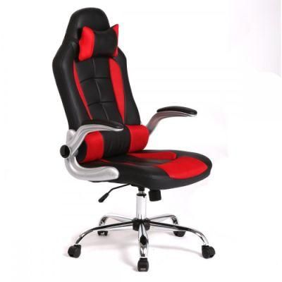 Ergonomic Black White Leather High Back Office Gaming Chair