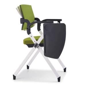 Modern Hotel School Home Aluminum Plastic Mesh Folding Training Office Chair with Writing Tablets D824