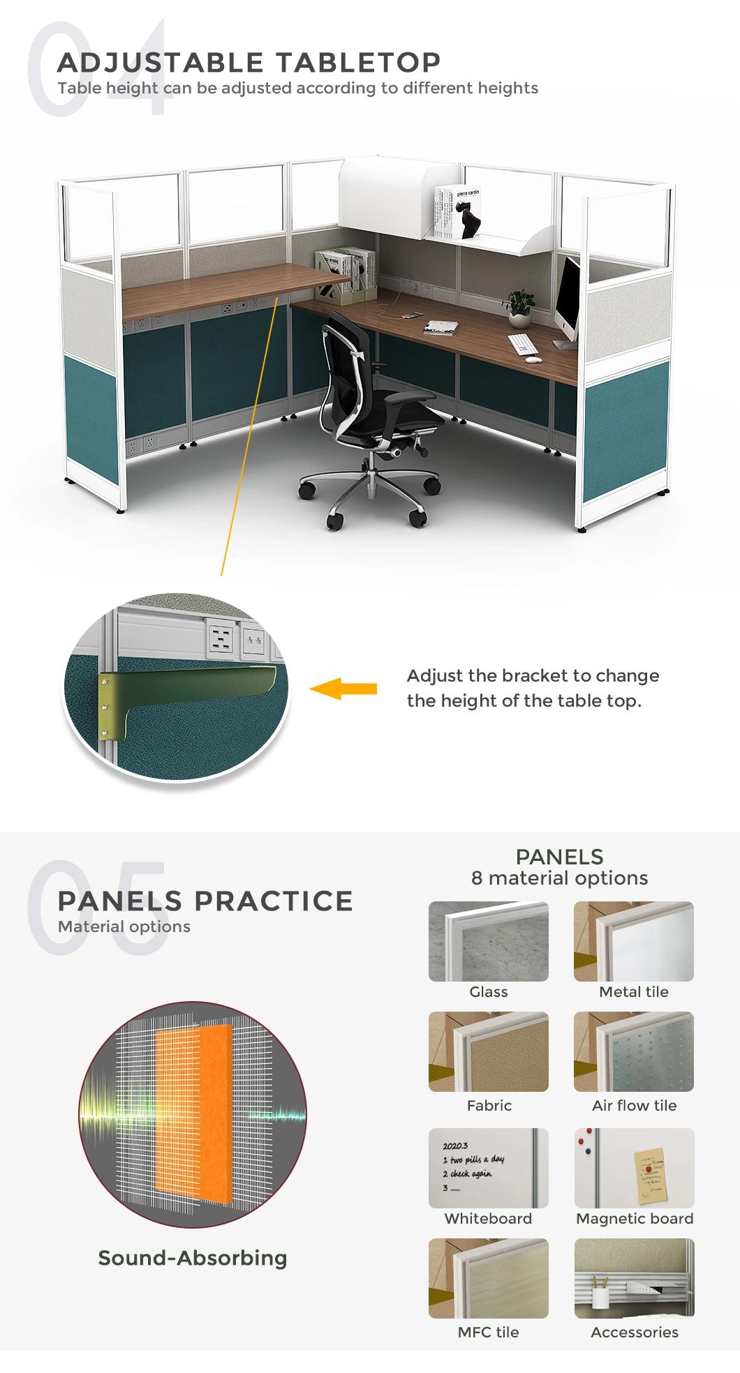 Foshan Manufacturer Modern Modular Office Furniture Cubicle Design Single Person Works Station Desk for Office