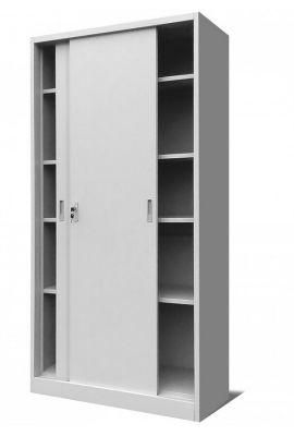 Metal Office Full Height 2 Sliding Doors Cupboard Filing Cabinet File Storage Metal Cabinet