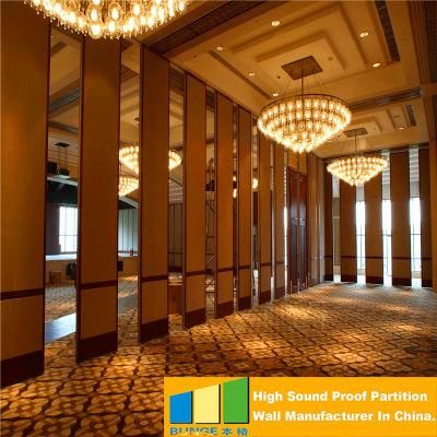 Folding Partitions Mobile Acoustic Wall Chinese Sliding Door Soundproof Panels for Office Hotel Conference Room