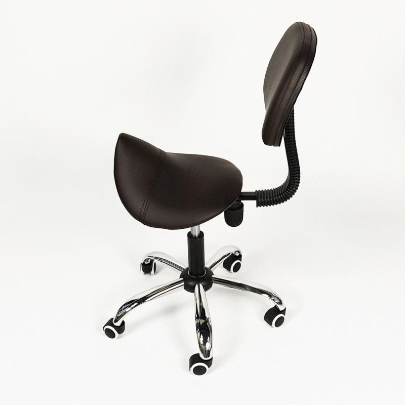 Home Office Salon Barber Shop Saddle Stool Chair with Ring Adjustable Saddle Chair Portable Denatl Stool Chair