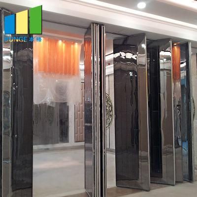 Manufacturer Partition Wall Aluminium Movable Mirror Glass Wall Panel Partition