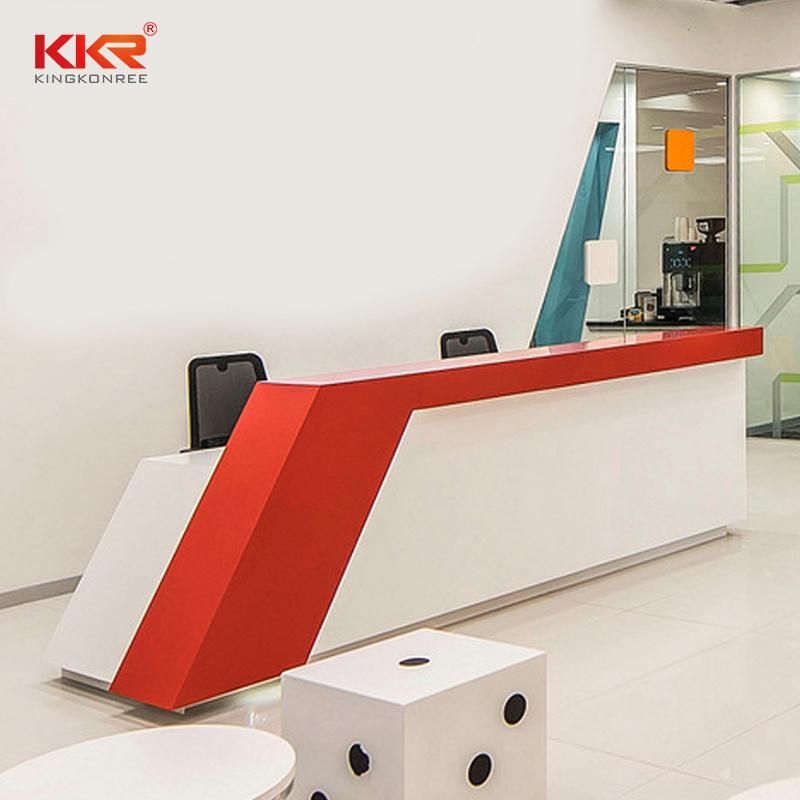 Modern Office Furniture Stone Reception Table Front Reception Desk