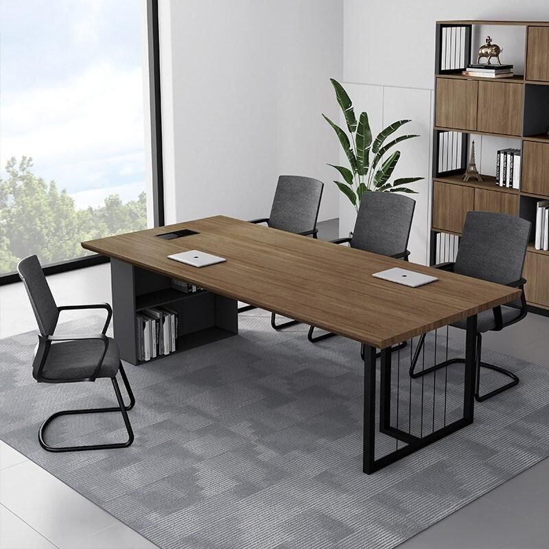 New Wooden Office Furniture Steel Leg Negotiation Large Boardroom 10 Seats Conference Table
