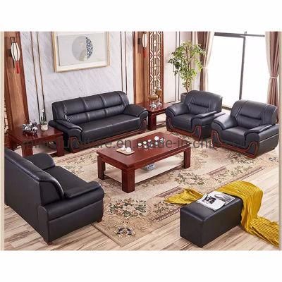 (M-SF25) High-Class Office Furniture 1+1+2+3seat Leather Sofa with Footstool