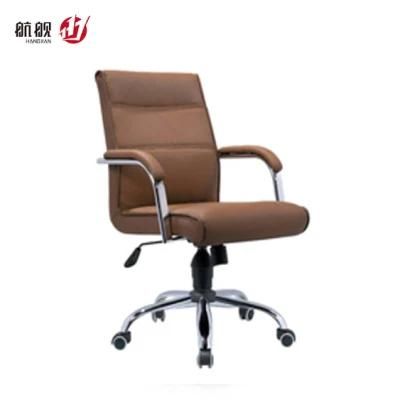 China Factory Office Furniture Swivel MID-Back Leather Visitor Chair