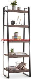 Ladder Shelf, 5-Tier Bookshelf, Storage Rack Shelves, Bathroom, Living Room, Industrial Accent Furniture, Steel Frame