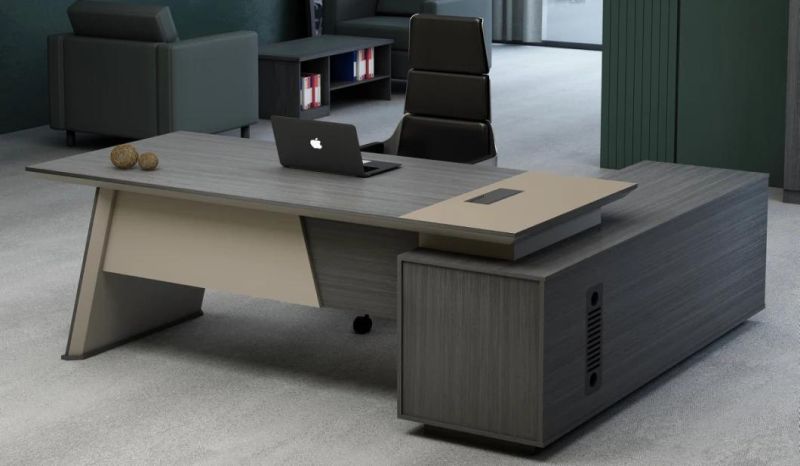 2021 New Design Modern Office Furniture MDF L Shaped Executive Office Table