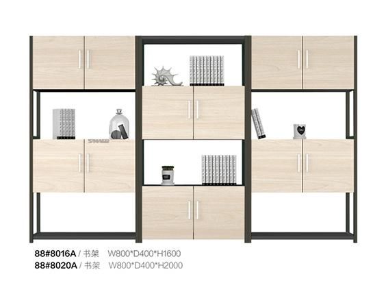Modern Office Melamine Partition 2 Seats Workstation with Credenza