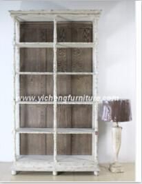 Shabby Chic Wooden Bookcase Study Room Furniture