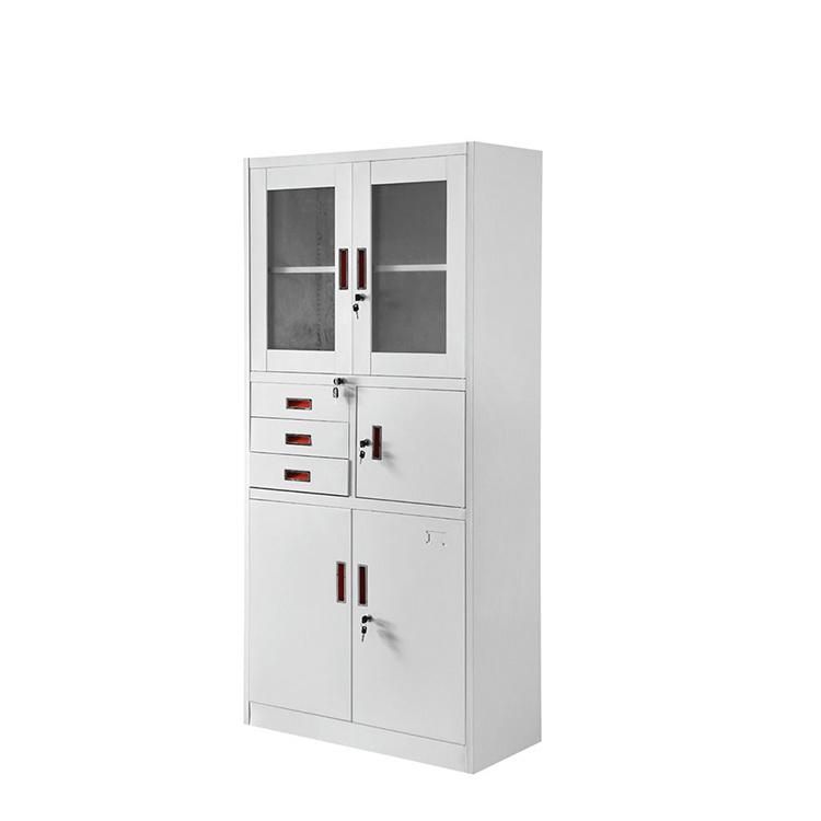 Gdlt Hot Sale Metal Filing Storage Cabinets Office Three Drawers File Cabinet with Safe Box