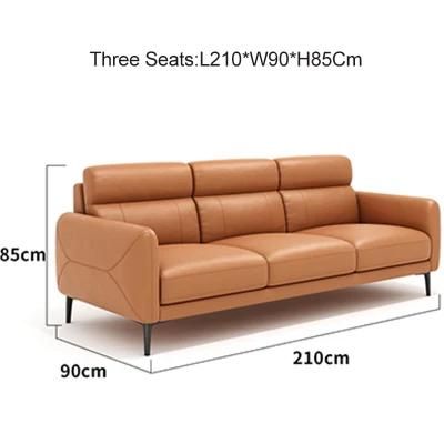 Simple Yet Style Fluffy Faux Leather Comparment Seat Cushion Euro Couch Set with Metal Leg
