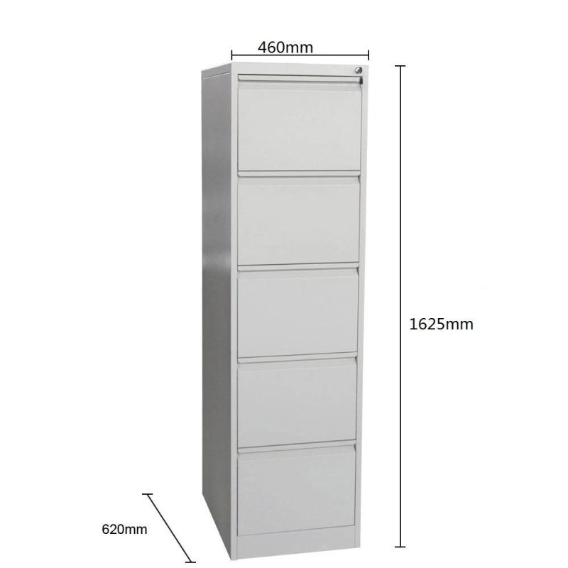 Vertical 5 Drawer Metal File Cabinet