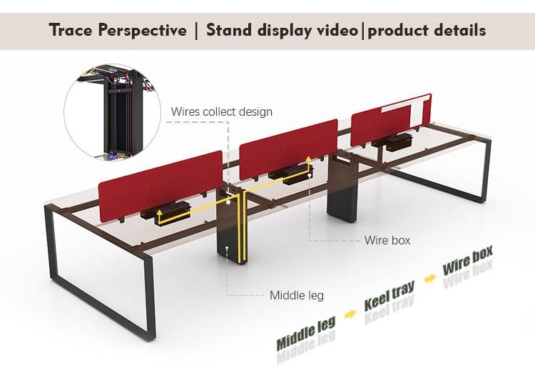 Factory Partition Offical Modern Particle Board Desk Office Furniture