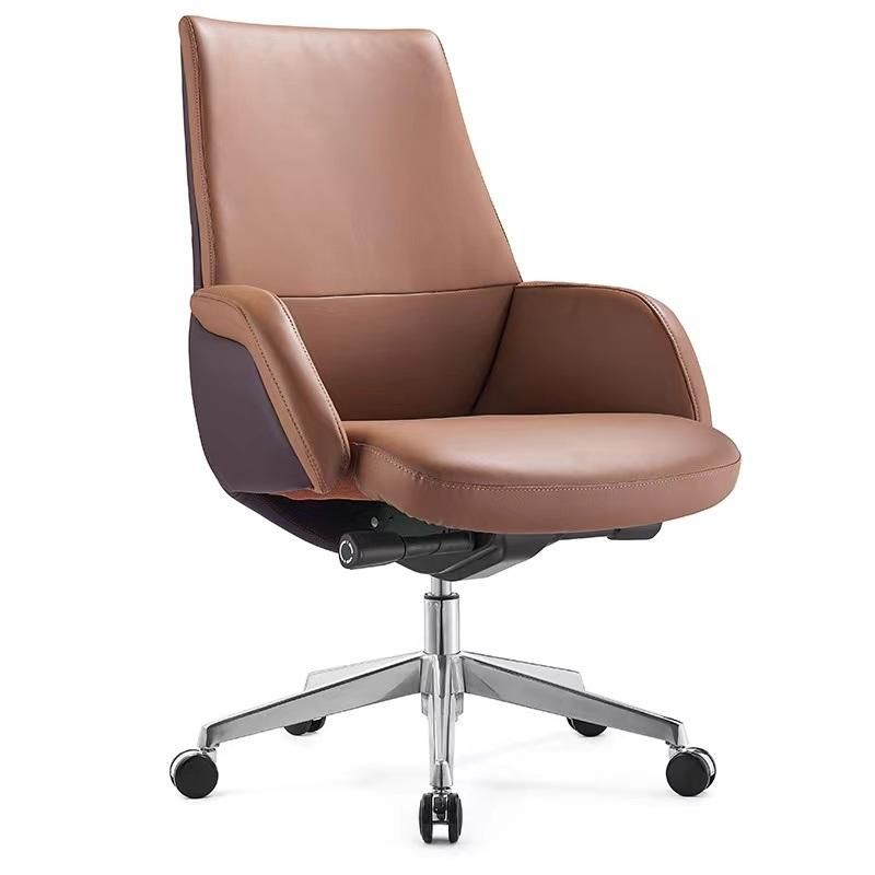 360 Office Recliner Chair Leather Modern Orange Executive Chair Adjustable