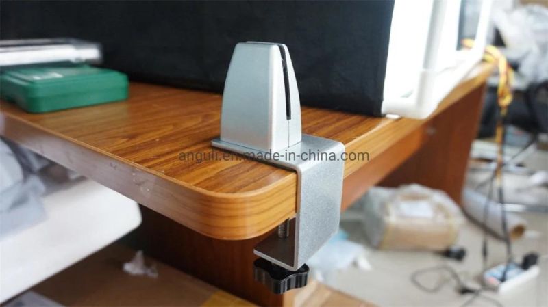 Aluminium Desk Divider Office Screen Table Glass Partition Clamp