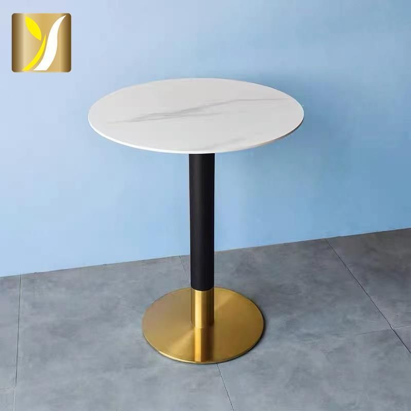 Wholesale Gold Stainless Steel Base Marble Top Coffee Table Home Hotel Furniture Side Table