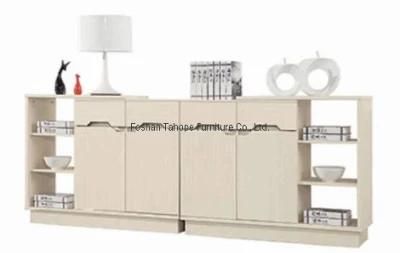 Home or Office Furniture Display Shelf Flexible Combination Modern European Style Movable Wood Bookcase
