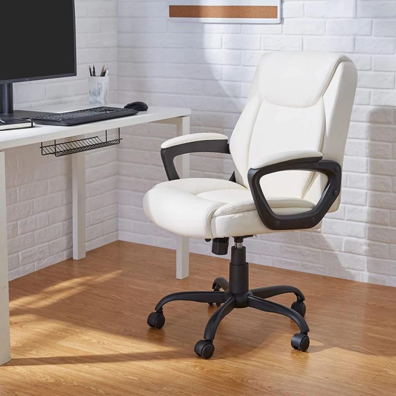 Li&Sung Middle Back PU Leather Executive Manager Office Chair