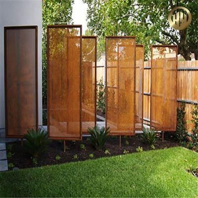 Corten Steel Rectangular Design Decorative Metal Screen