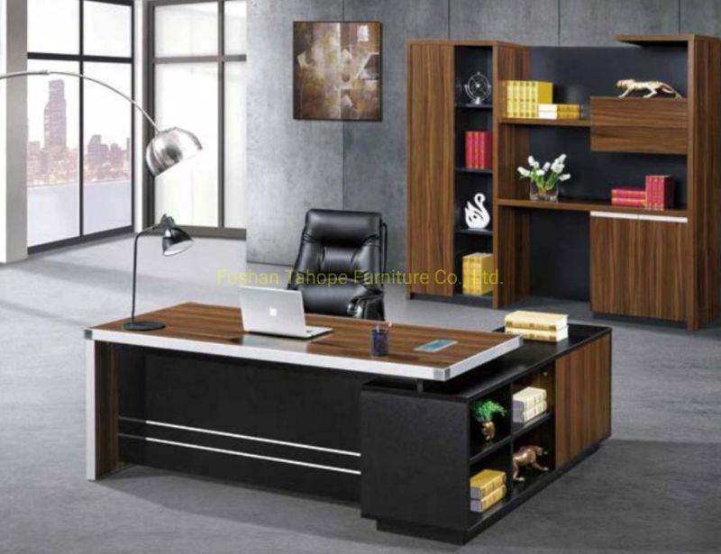 Office Simple Walnut Wooden Computer Executive Office Table