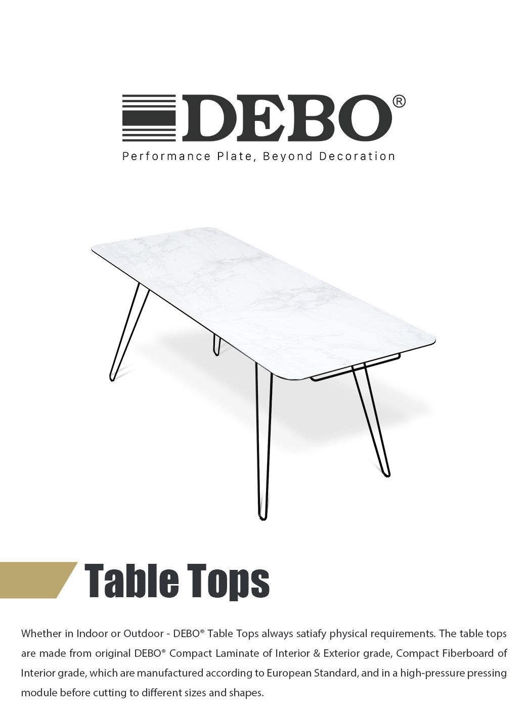 Office Furniture Debo Luxury HPL Compact Laminate Tabletop