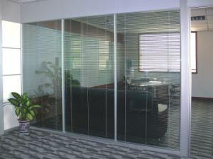 Interior Aluminum Frame Glass Office Partition with Blind Inside