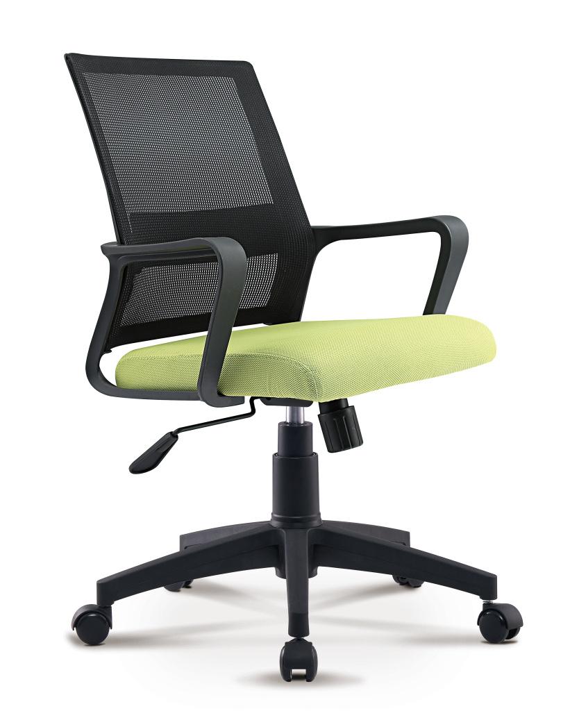 Chinese Factory Plastic Design Green Leisure Adjustable Staff Mesh Fabric Office Chairs Furniture for Wholesale