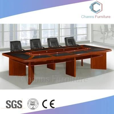 Paper Veneer Furniture Wooden Conference Table Meeting Desk for Staff (CAS-VMA01)