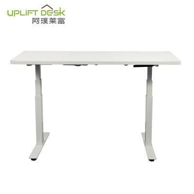 Dual Motor Ergonomic White Adjustable Desk Frame