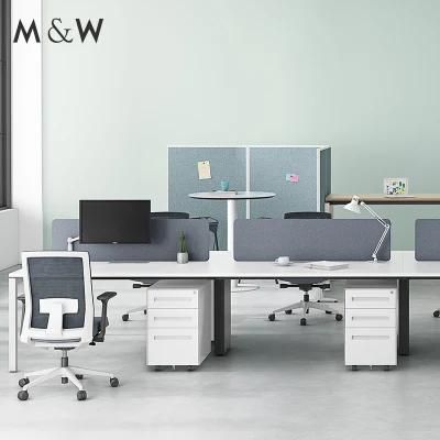Modern Office Furniture Particle Board Desktop Computer 8 Person Office Desk 8 Seater Workstation