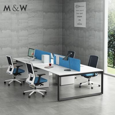 Factory Price Two Sided Desk Person Four People Workstation Desks Triangle Top 10 Appearance Office Furniture