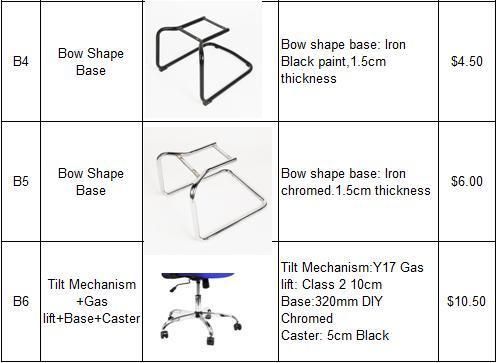 Conference Room Customization Wholesale Beauty Metal Chrome Bow Shape Steel Tube Base Office Chair