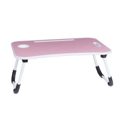 Bed Table Laptop Desk with Pad and Cup Holder Adjustable Lap Desk Folding Lab Desk