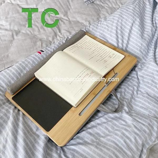 Bamboo Portable Laptop Tray with Handle Laptop Desk Bed Tray