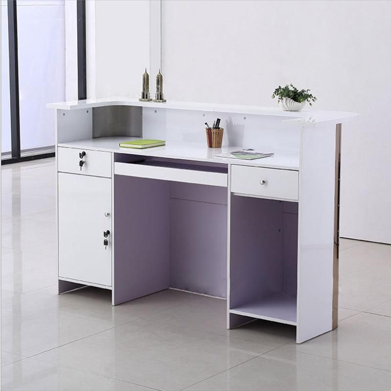 Hl-033 2021 Top Quality Mix Color Salon Reception Table Consult Table for Sale Cashier Desk Check-out Counter Checkstand