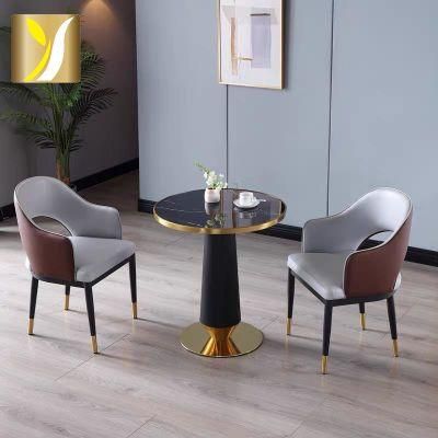 Wholesale Price Modern Home Hotel Furniture Simple High Quality Metal Marble Dining Table