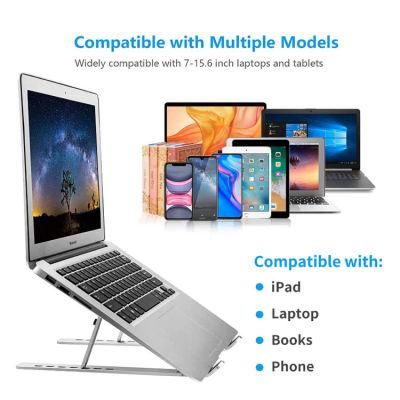 Adjustable Aluminum Foldable Portable Laptop Stand Holder Riser Computer Stand Notebook Stand Laptops and Table