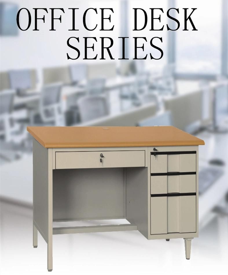 Factory Price 7 Drawer Metal Steel Office Table Desk