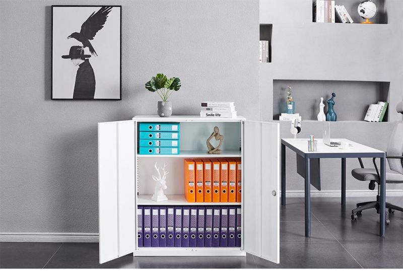 Half Height Small Metal Storage File Cabinet with 2 Shelves