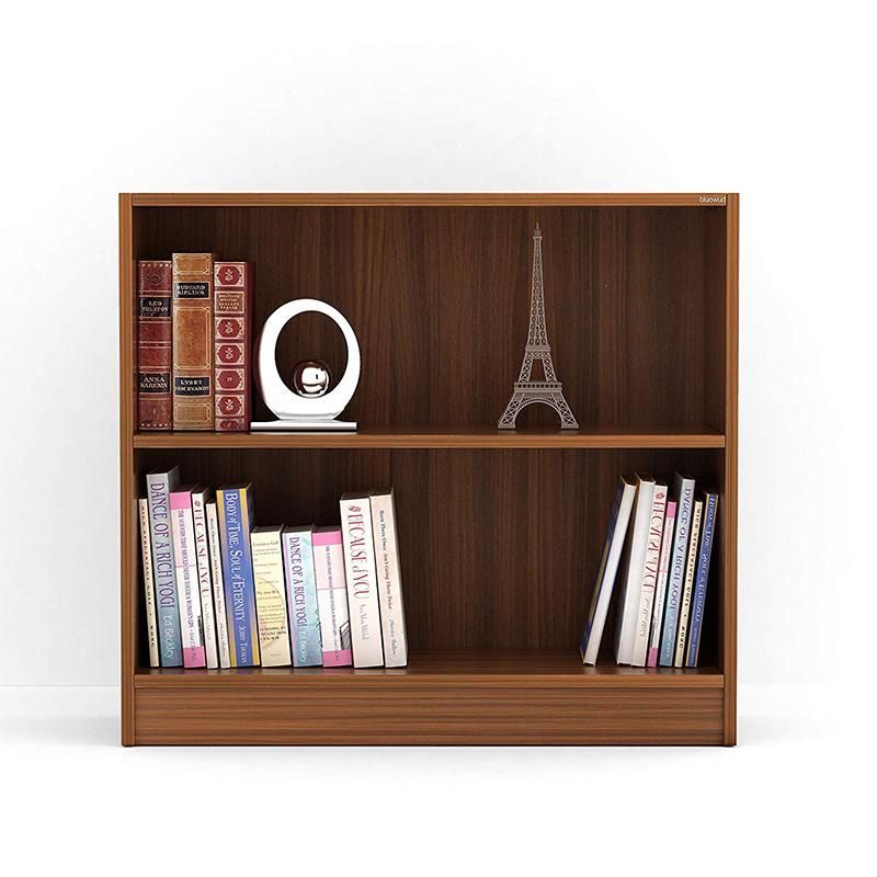 Modern Two-Layer Wooden Bookshelf for Living Room