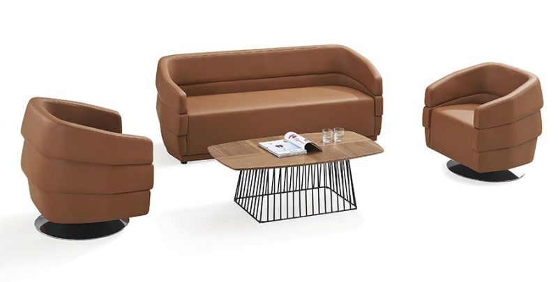 Unique Design Office PU Leather Sofa Leisure Sofa Bench for Reception Area