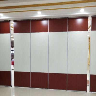 Operable Wall Movable Wheels with Storage Sliding Folding Partition Wood